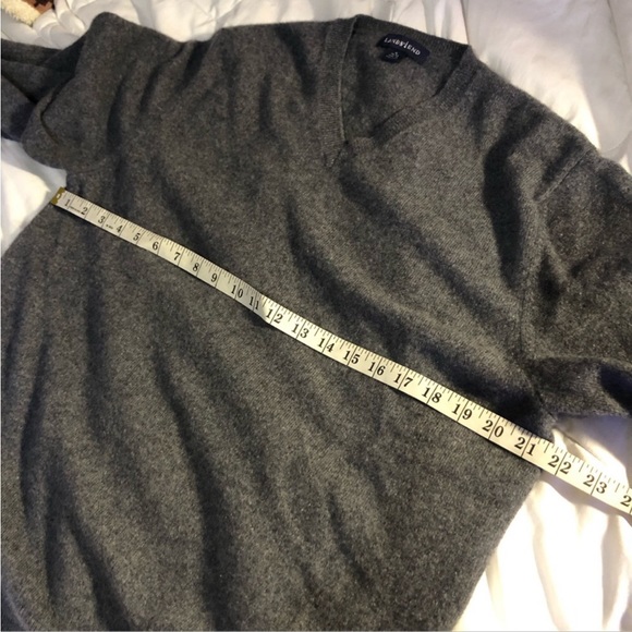 Vintage 70s 80s lands end cashmere v-neck grunge Kurt Cobain sweater - Picture 6 of 9